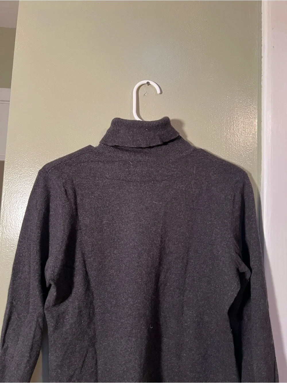 Vintage Lauren Ralph Lauren Turtleneck Sweater Dark Charcoal Gray Long Sleeve